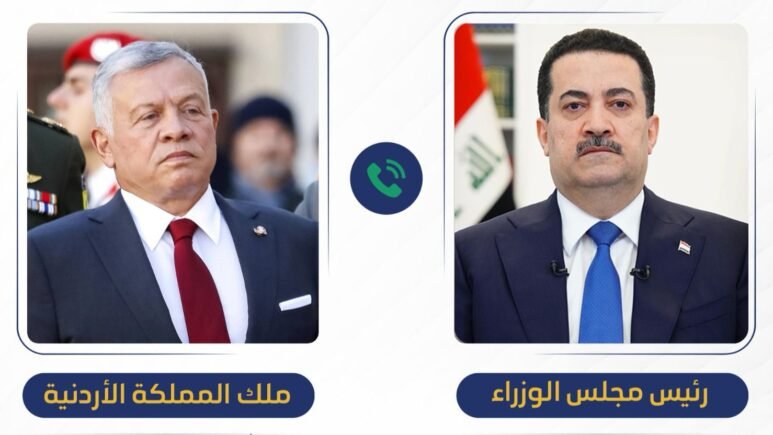 السوداني وملك الأردن يبحثان تعزيز أمن واستقرار المنطقة