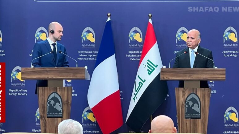 العراق وفرنسا يأملان عملية سياسية شاملة بسوريا و يدعمان المفاوضات بين ايران وامريكا