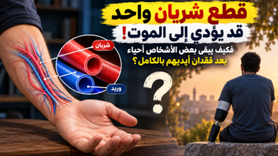 نزيف شرياني وبتر في اليد