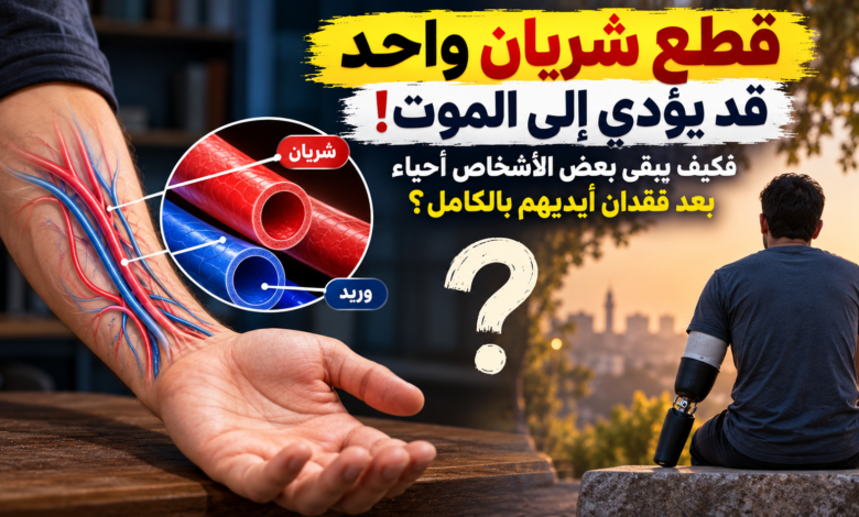 نزيف شرياني وبتر في اليد